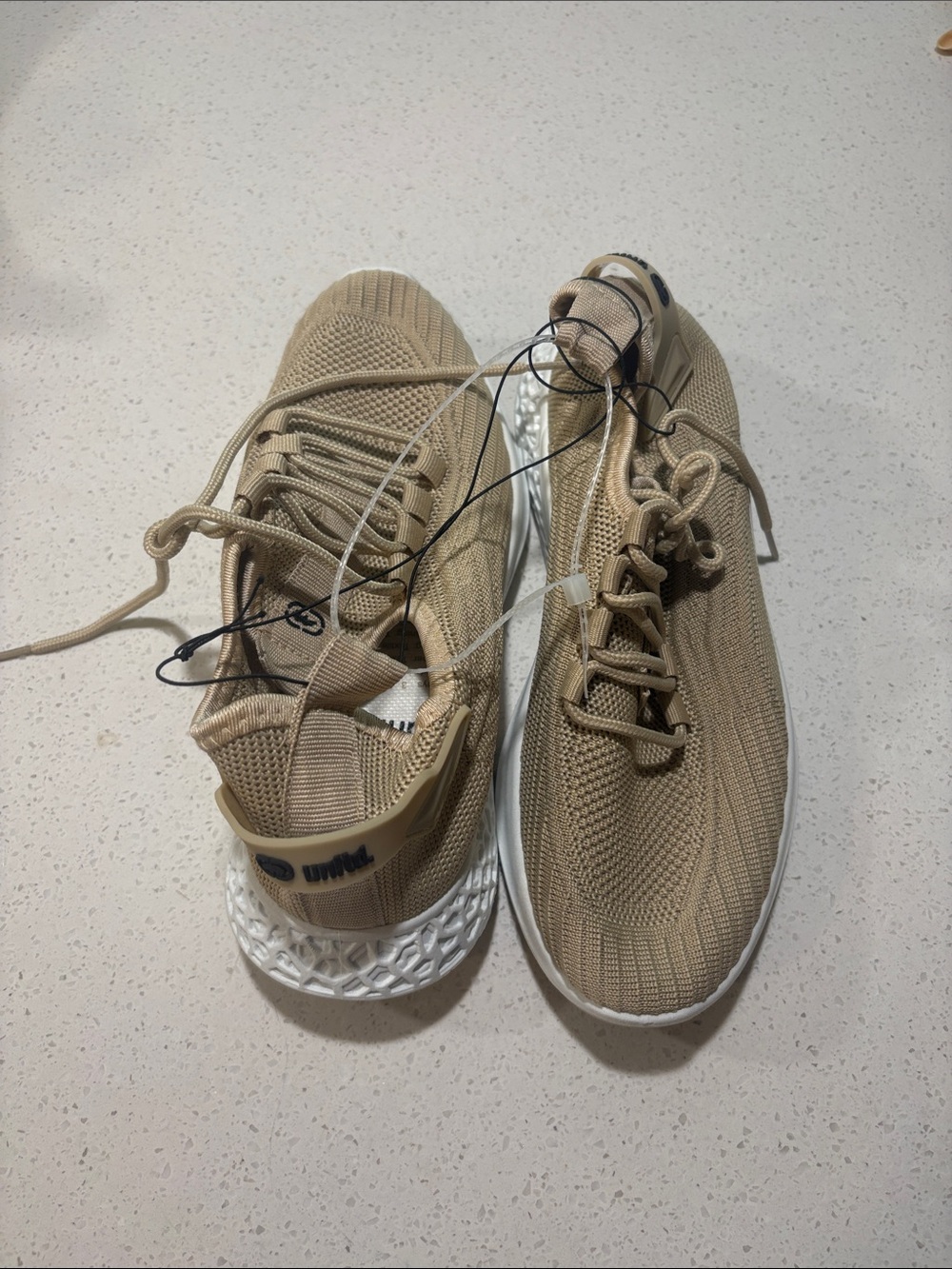 Ecko Unlimited Knit Lace-Up Women's Sneakers - Beige